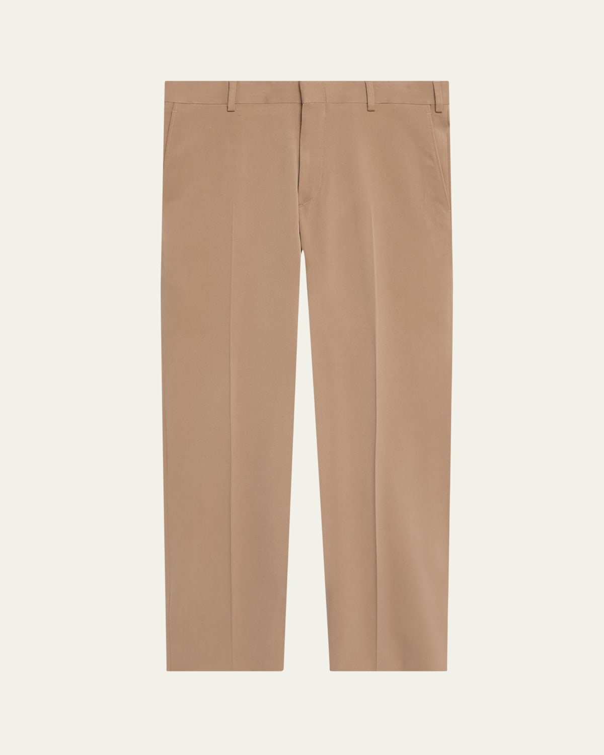 Brioni Men's Wwx 80th Anniversary Journey Silk Flat-front Trousers In Cloud