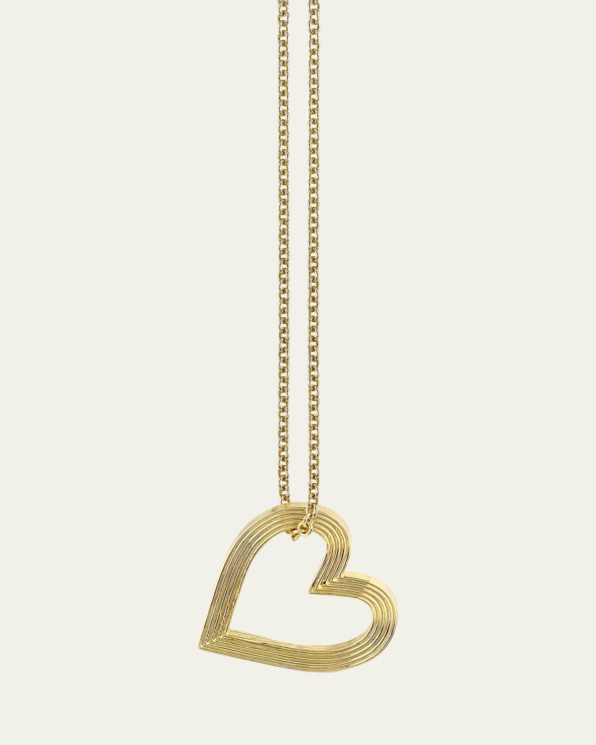 Sydney Evan 14K Yellow Gold Fluted Heart Charm