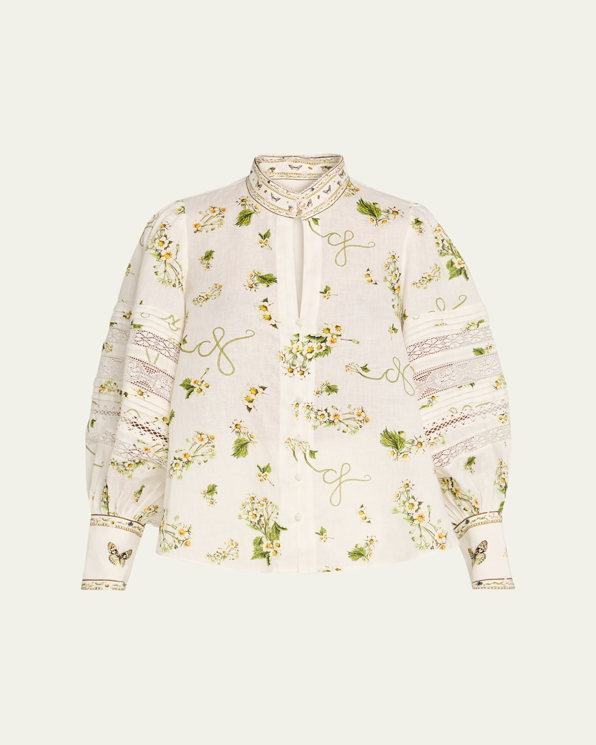 Botanical Utopia Buttoned Collar Blouse