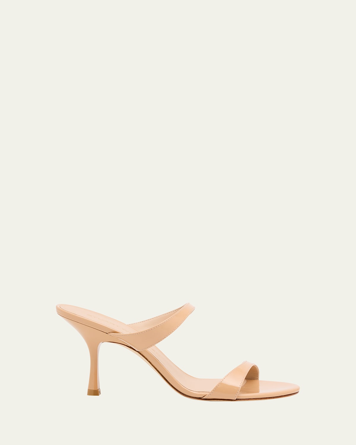 Shop Stuart Weitzman Nudist Patent Leather Dual-strap Sandals