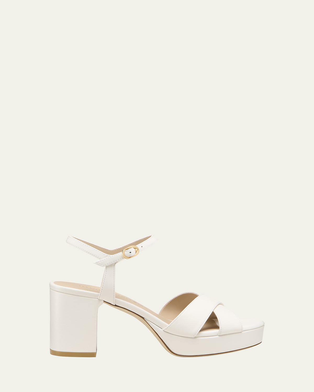 Stuart Weitzman Dayna Platform 80 Sandals In White