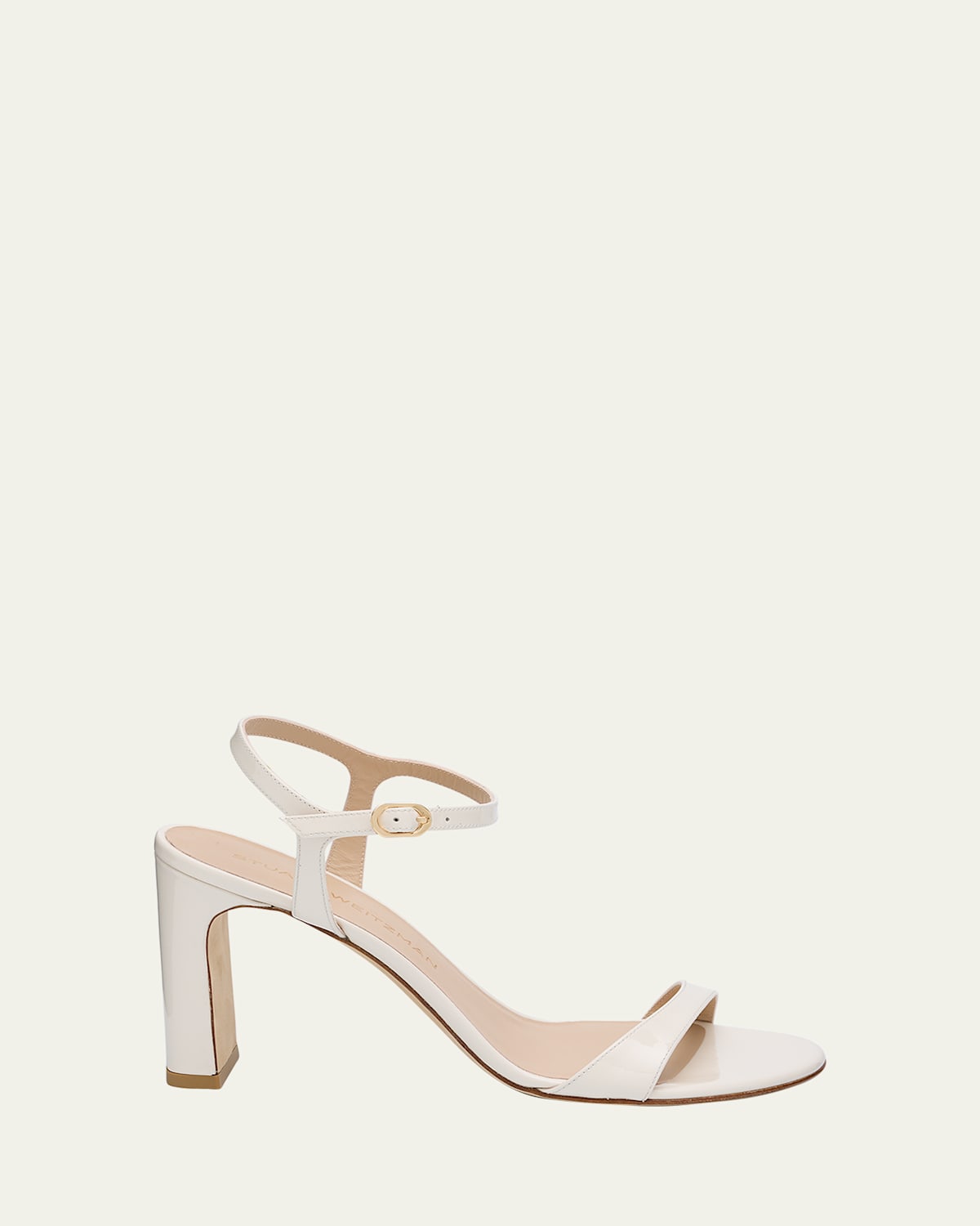 Stuart Weitzman Babette Patent Leather Ankle-strap Sandals