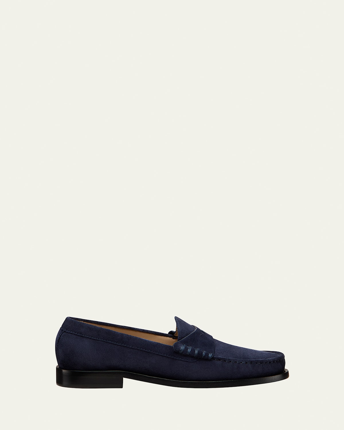 Stuart Weitzman Lottie Suede Penny Loafers In Blue