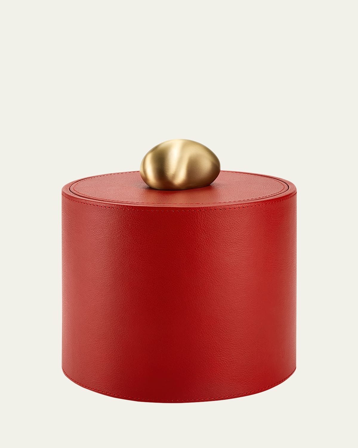 Assouline Pebble Tall Leather Trinket Box
