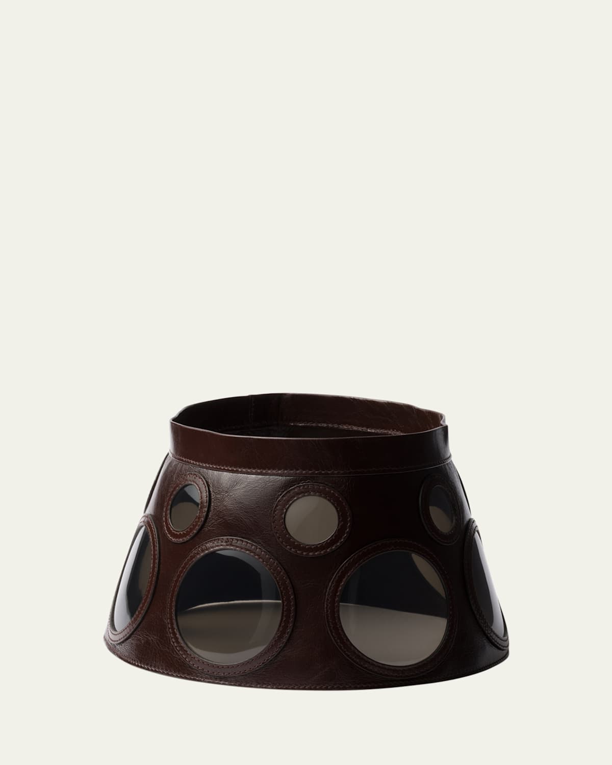 Prada Clear Cutout Leather Bucket Hat