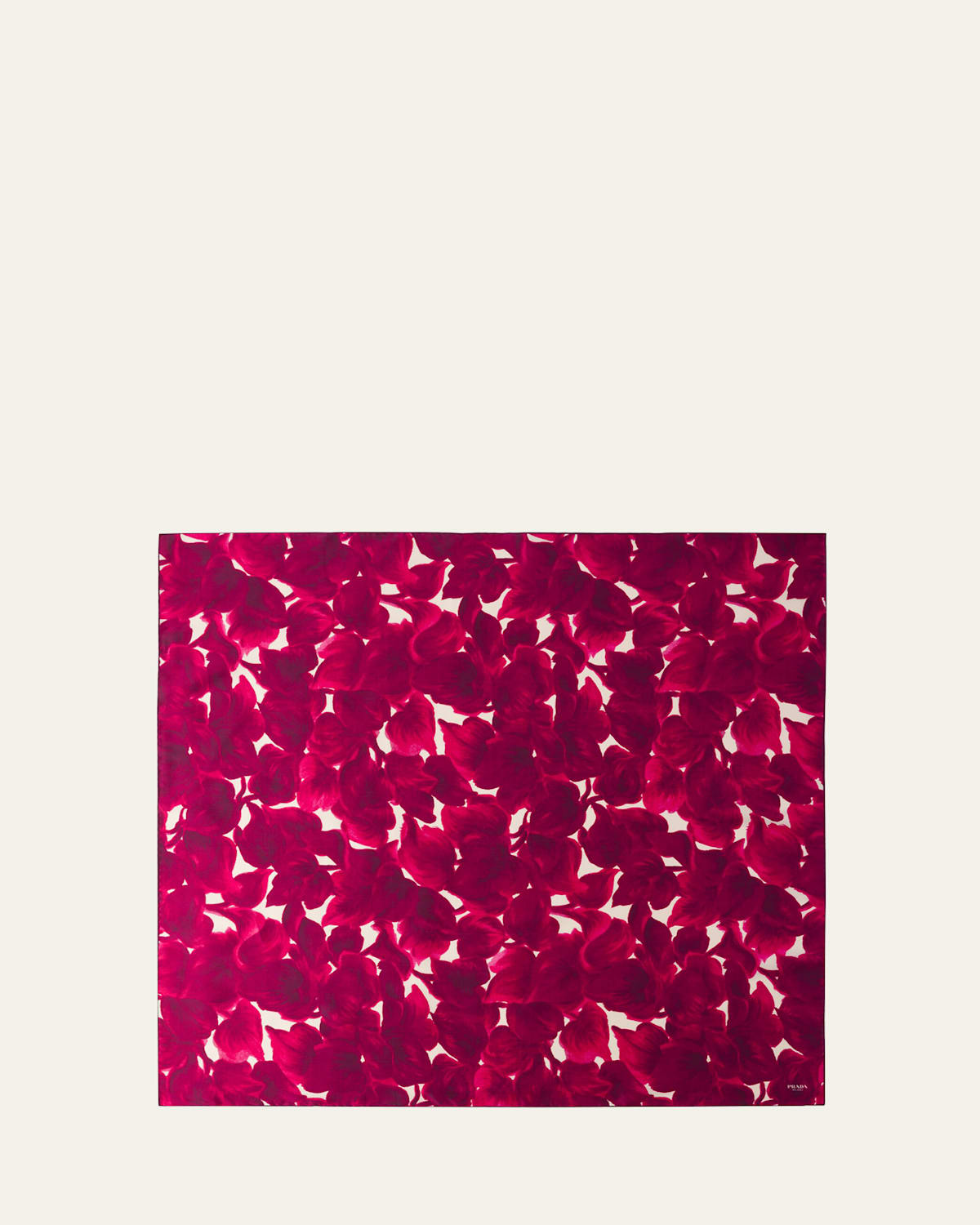 Shop Prada Floral-print Silk Scarf In F0bxh Ciclamino Bianco
