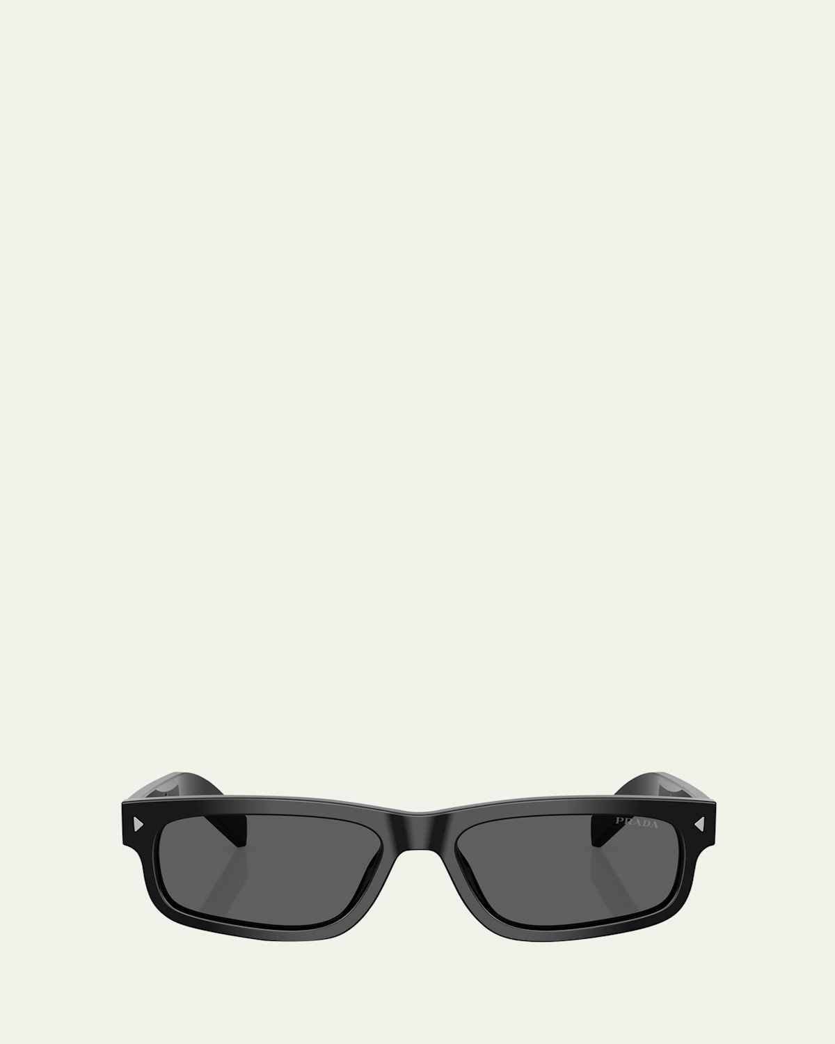 Prada Geometric-frame Sunglasses In Dark Grey