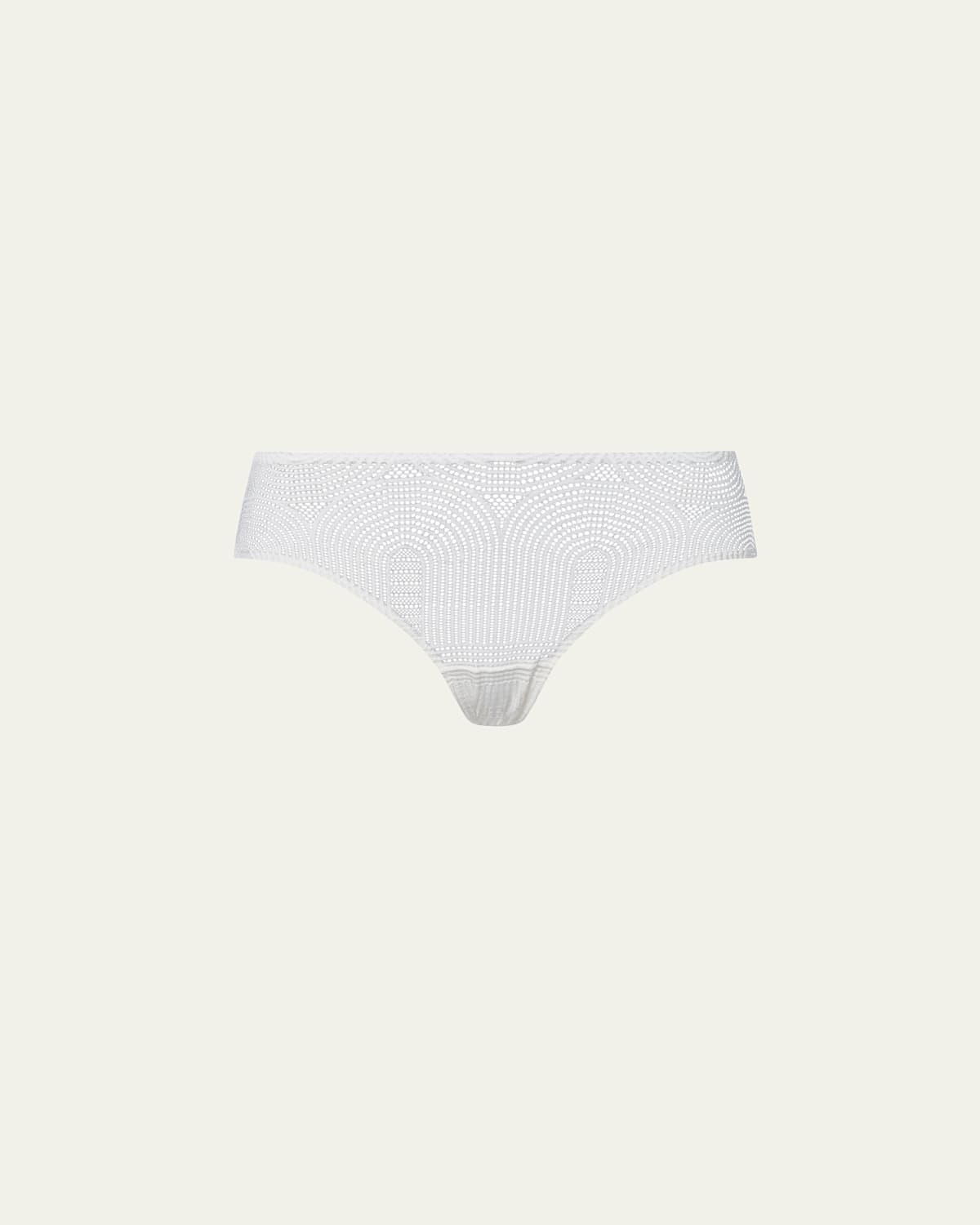 Hanro Martha Low-rise Geometric Lace Bikini Briefs In Sunny Cream