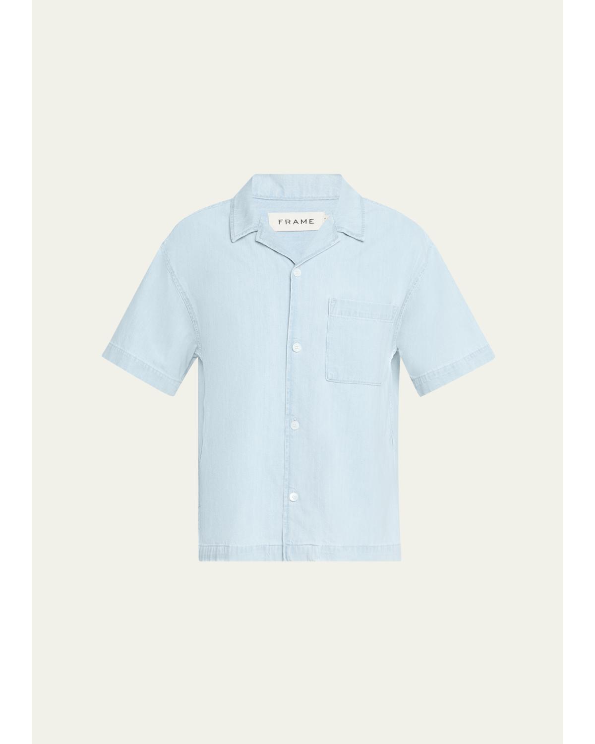 Men'S Short-Sleeve Camp Collar Shirt