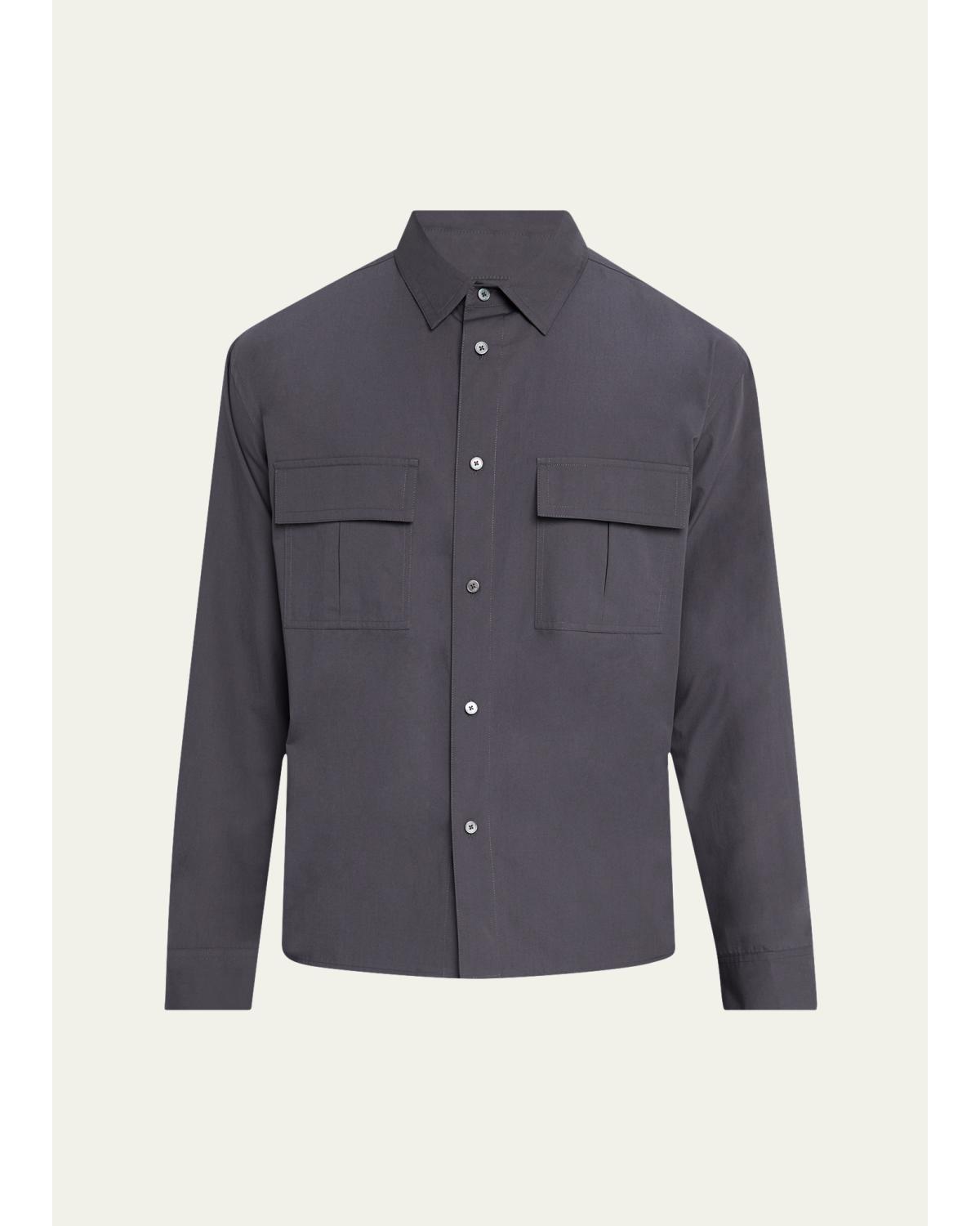 Men'S Multi-Pocket Button-Down Shirt