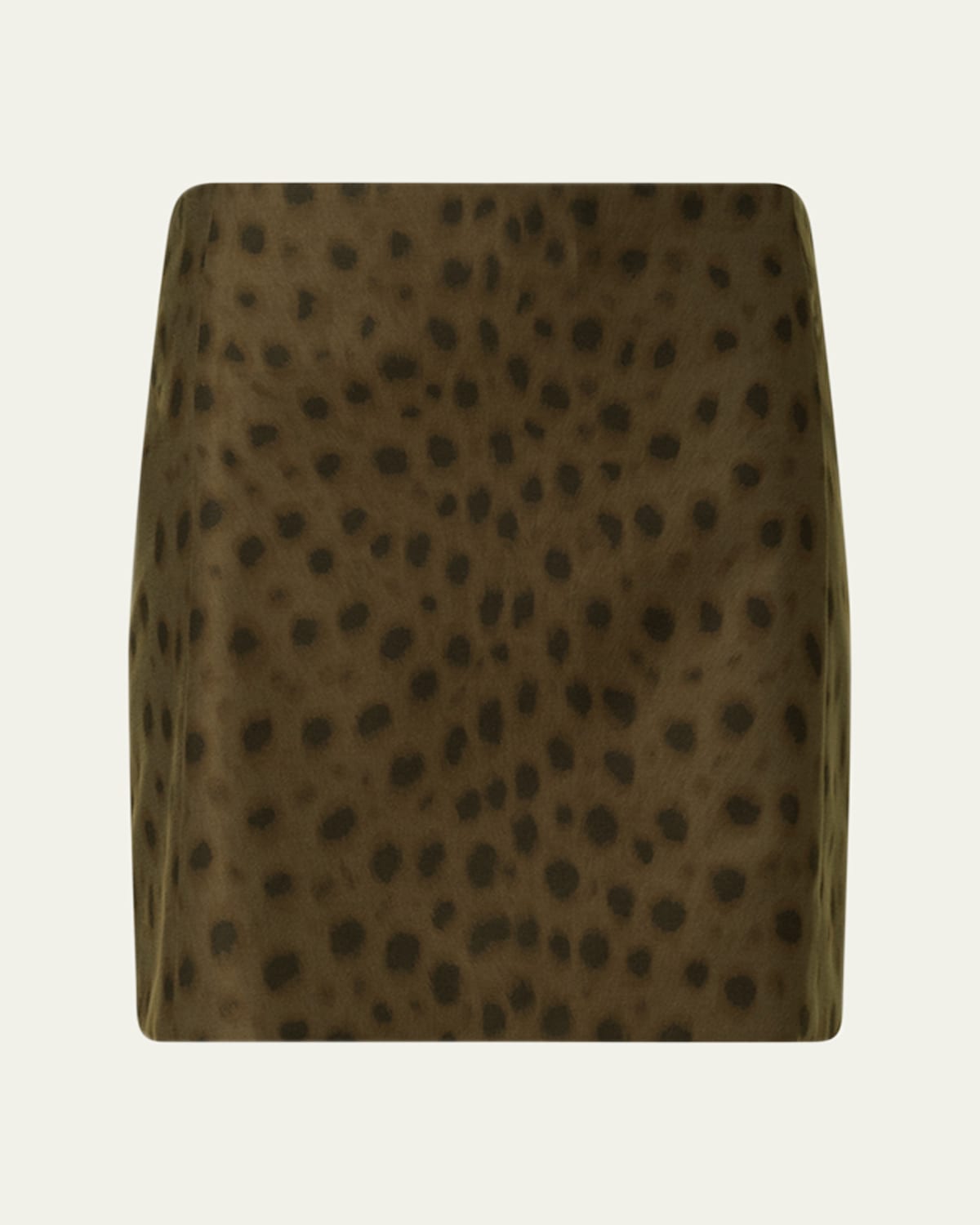 Akris Punto Leopard-print Techno Gabardine Mini Skirt