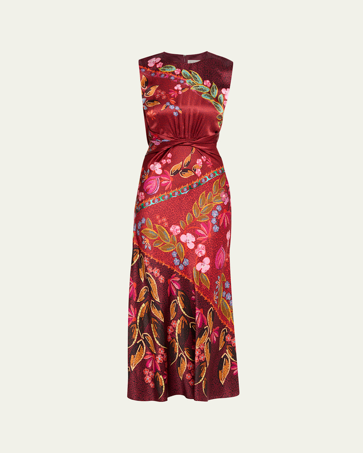 Saloni Gwen Silk Midi Dress