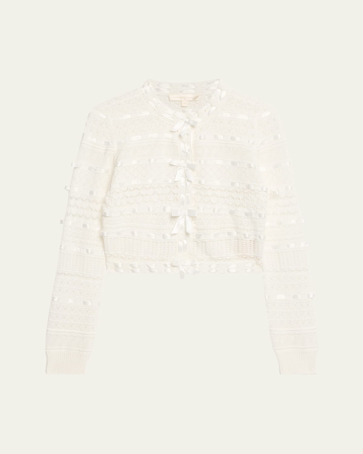 Roselline Cotton Ribbon Cardigan