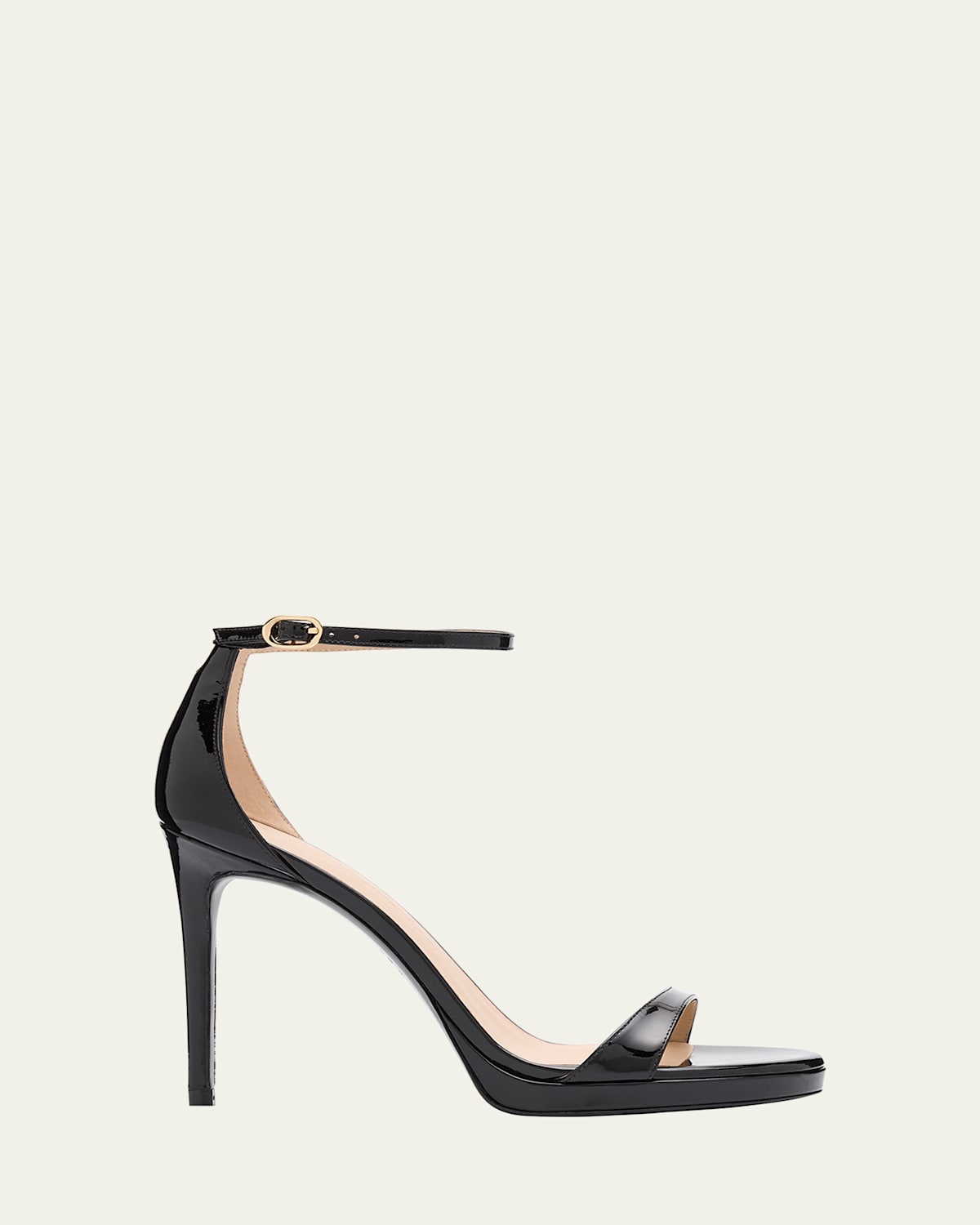 Stuart Weitzman Nudist Patent Leather Stiletto Platform Sandals