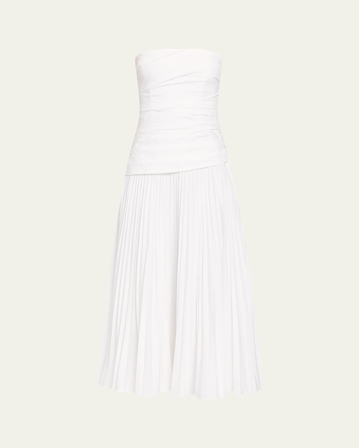 Arie Strapless Cotton Midi Dress