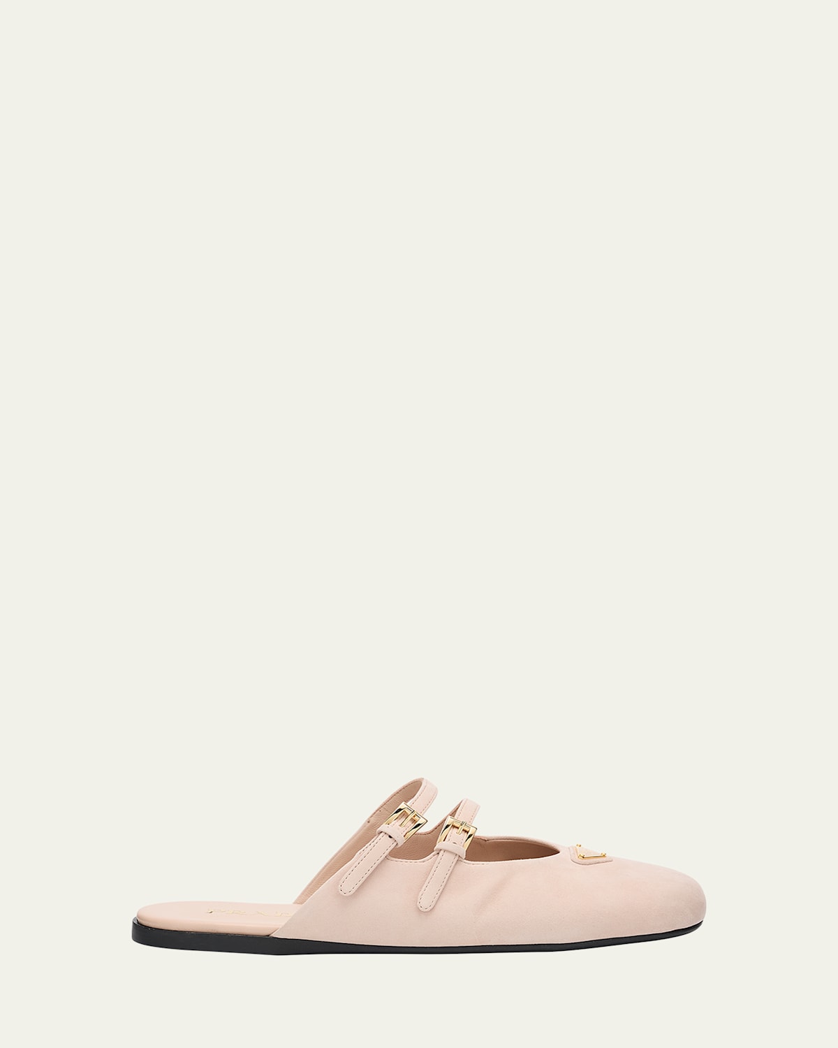 Prada Suede Dual Mary Jane Ballerina Mules In Animal Print