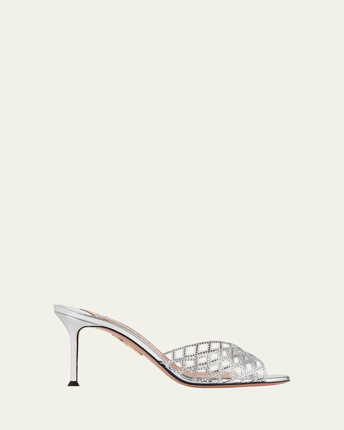 Aquazzura Lumiere Crystal Clear Mule Sandals