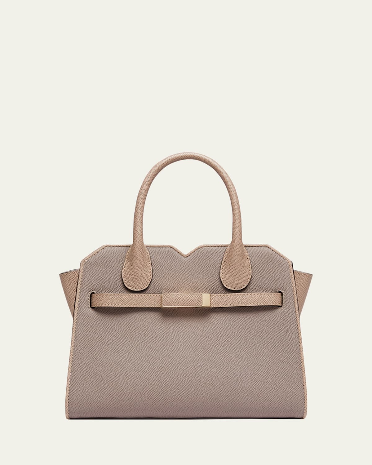 Milano Bicolor Leather Top-Handle Bag