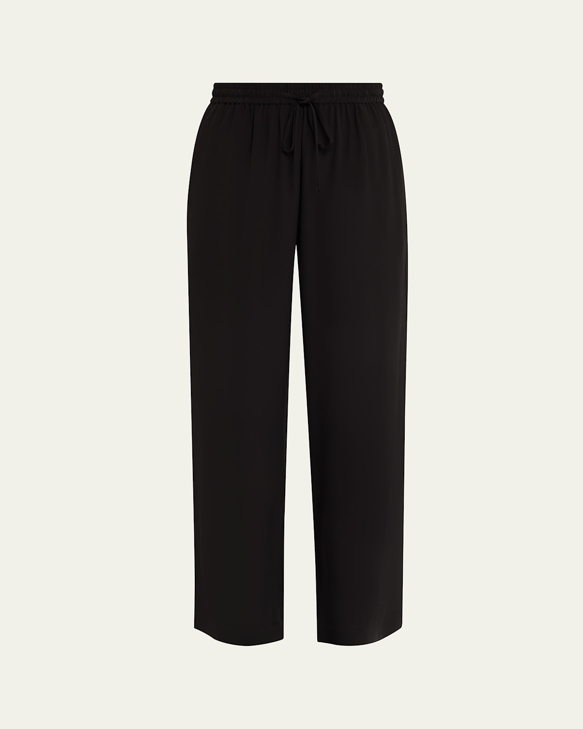 Matteau Silk Drawstring Trousers In Black