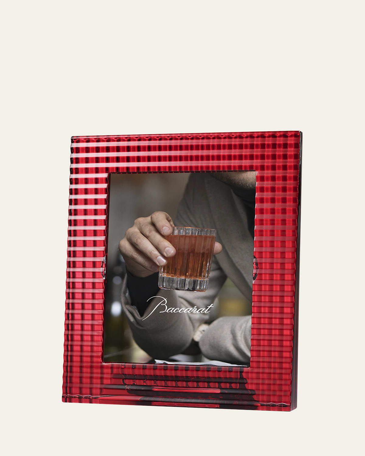 Baccarat Eye Red Crystal Frame, 5" X 7" In Red