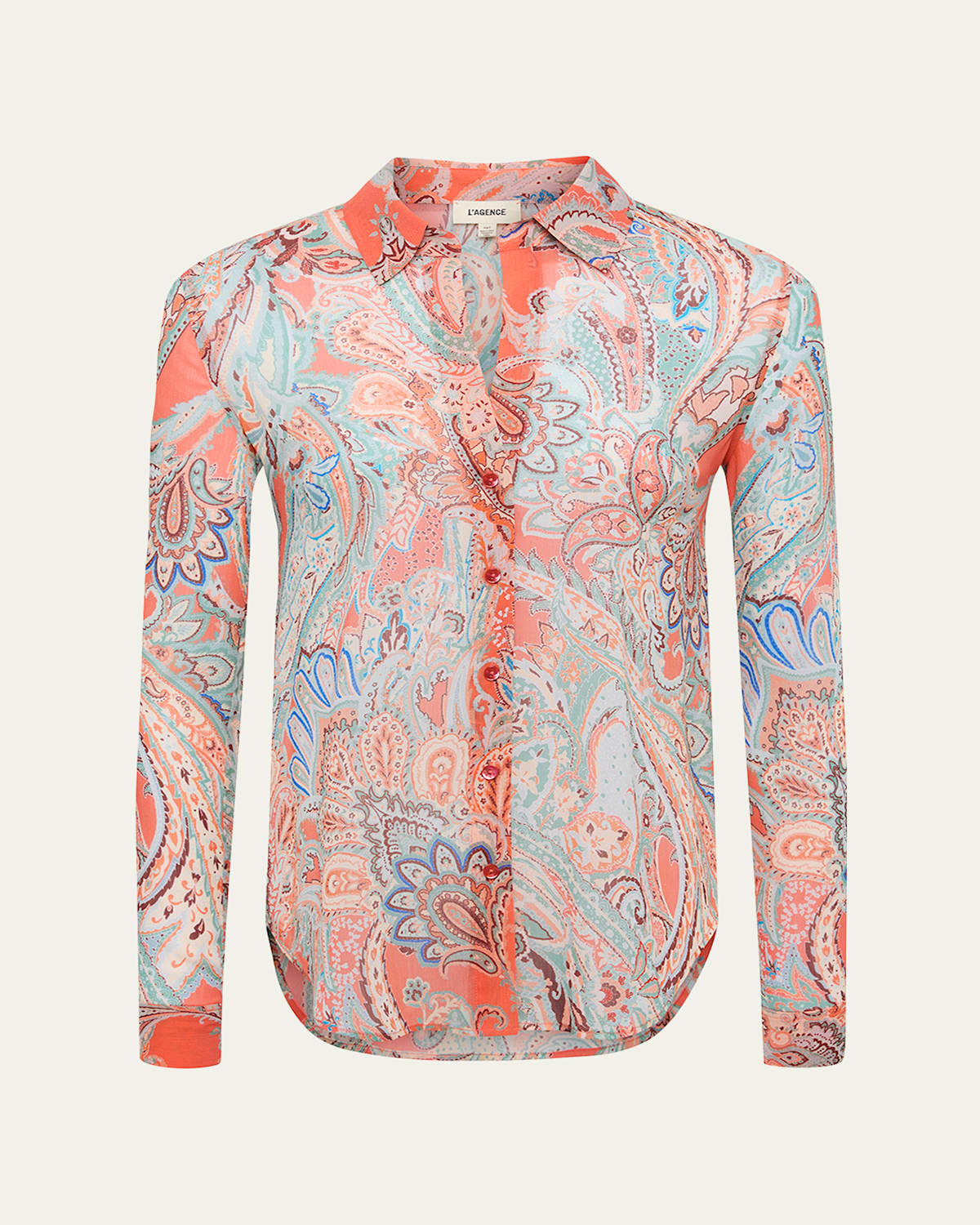 L Agence Laurent Button-front Blouse