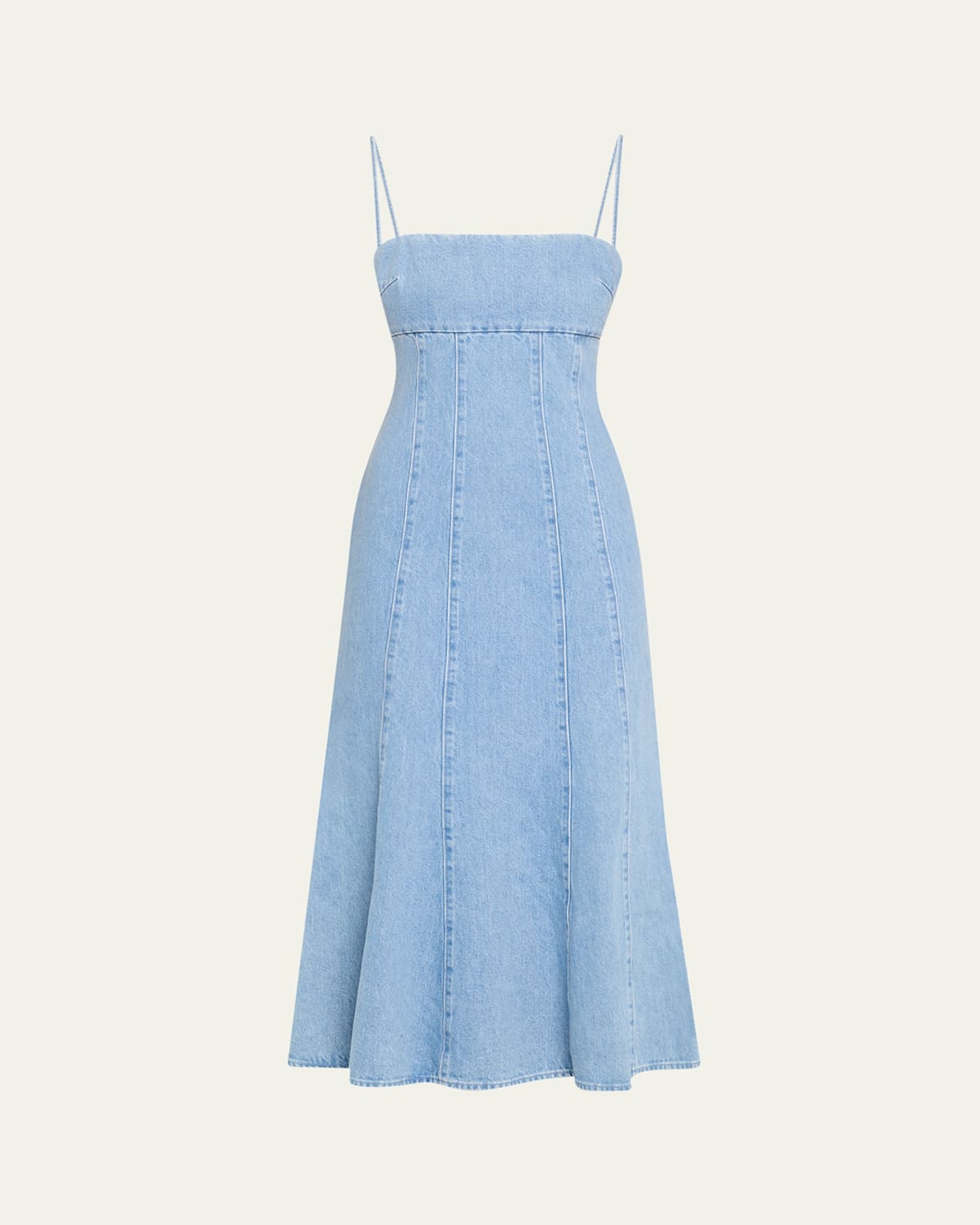 Josephine Sculpted Denim Midi Dress