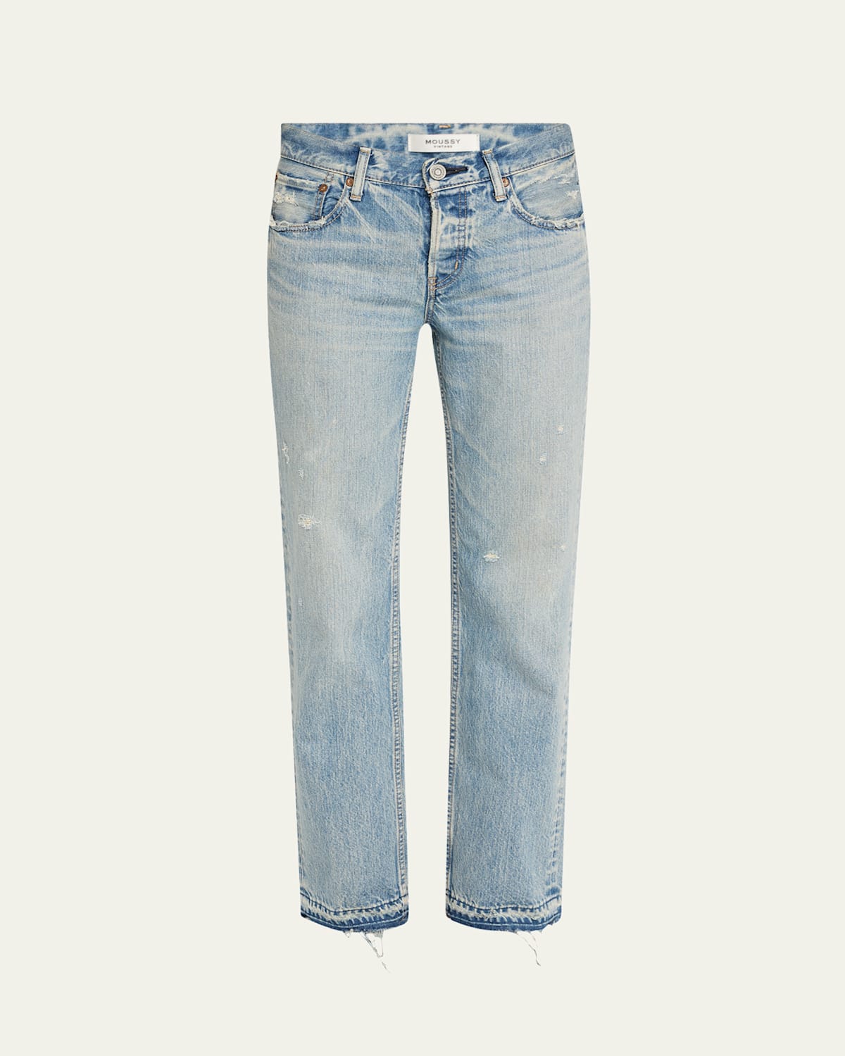 Arverne Straight Low-Rise Jeans