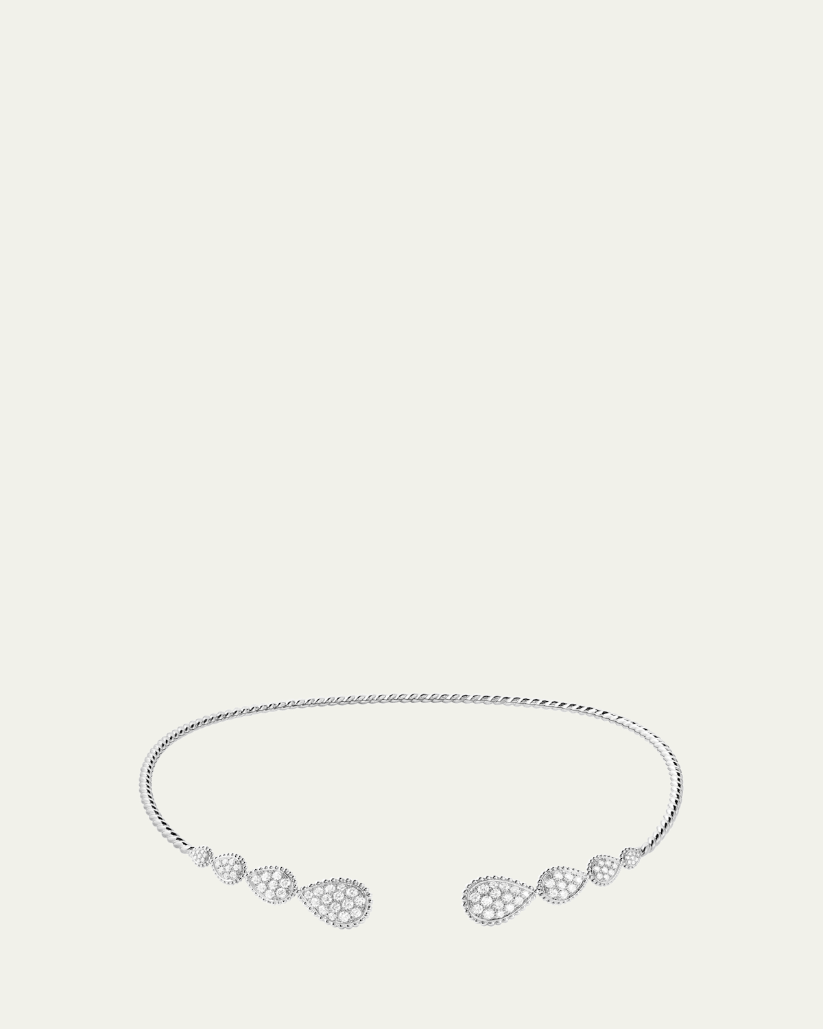 Boucheron Serpent Boheme 18K White Gold Diamond Choker Necklace