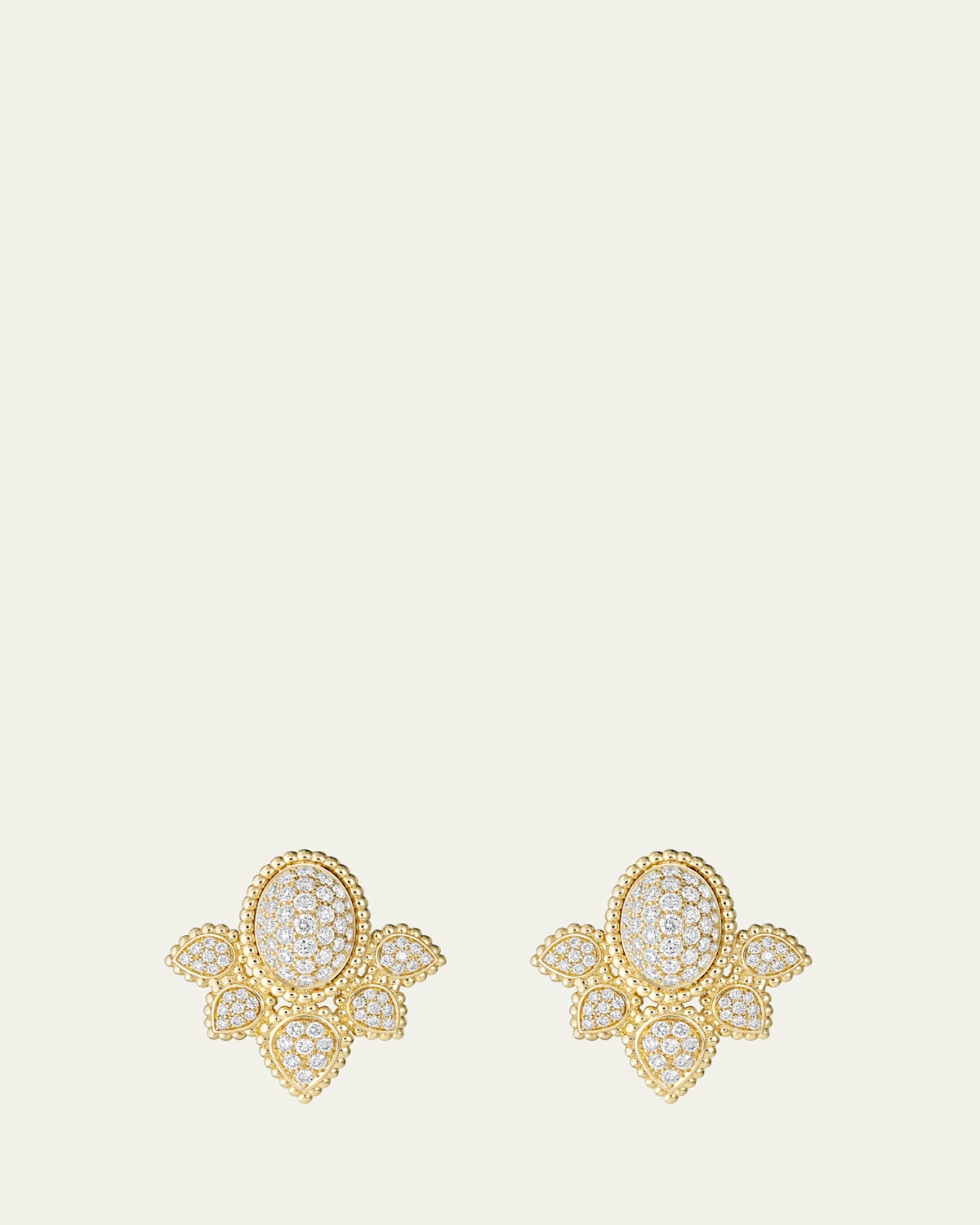 Serpent Boheme 18K Yellow Gold Diamond Stud Earrings