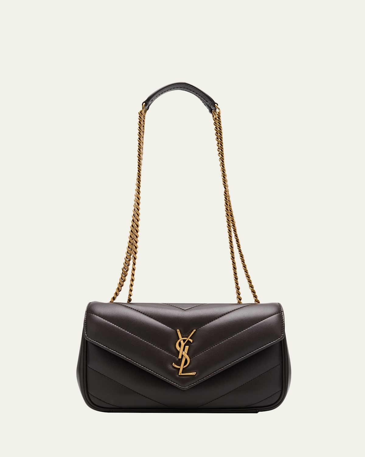Saint Laurent Loulou Small Ysl Shoulder Bag In Quilted Leather