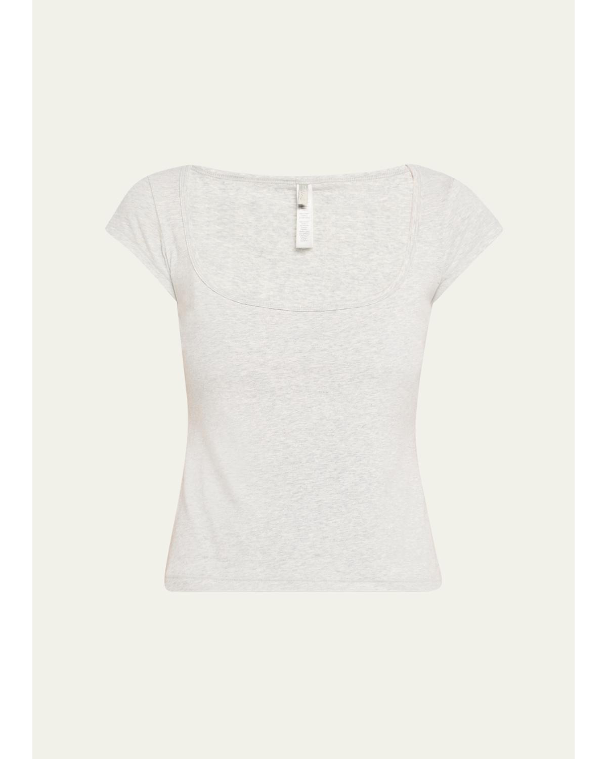 Scoop-Neck Cotton Jersey Tee