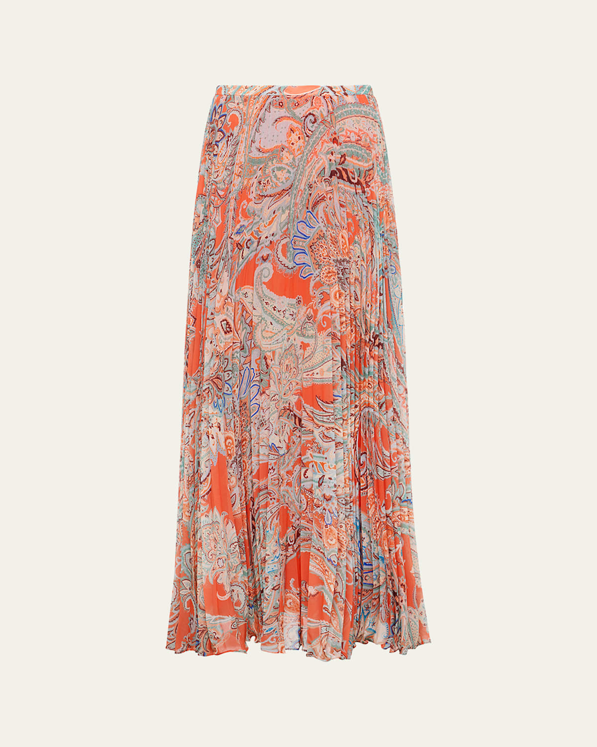 L Agence Torin Pleated Maxi Skirt