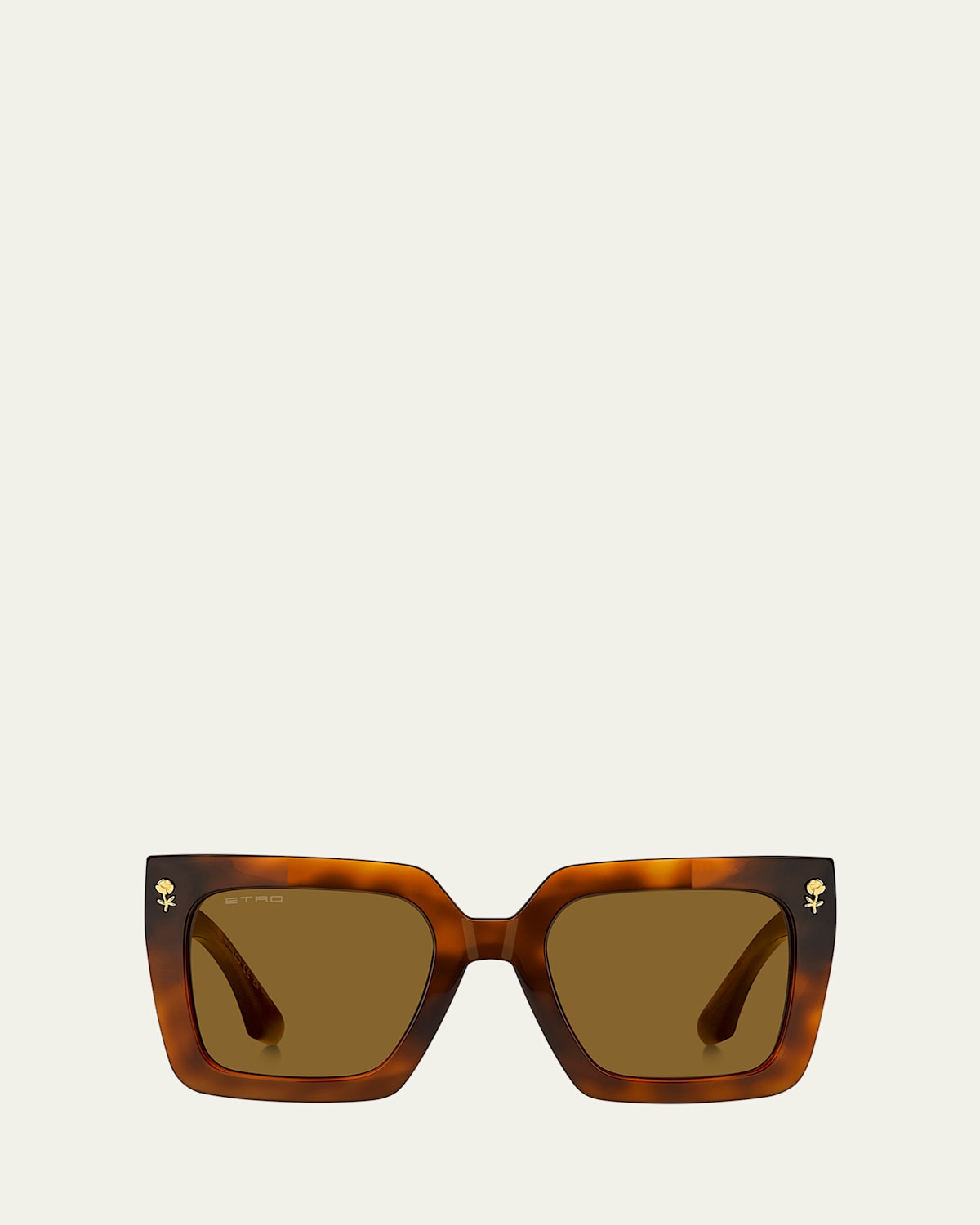 Etro Square Acetate Sunglasses In Brown