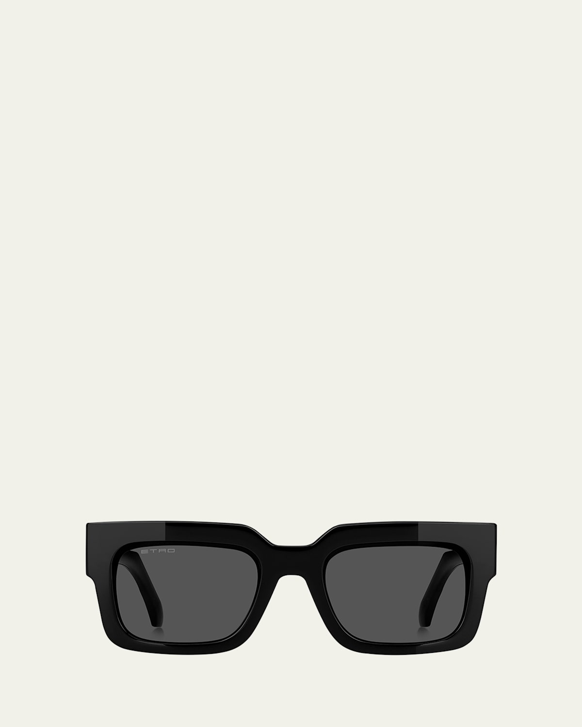 Etro Plastic Rectangle Sunglasses In Black