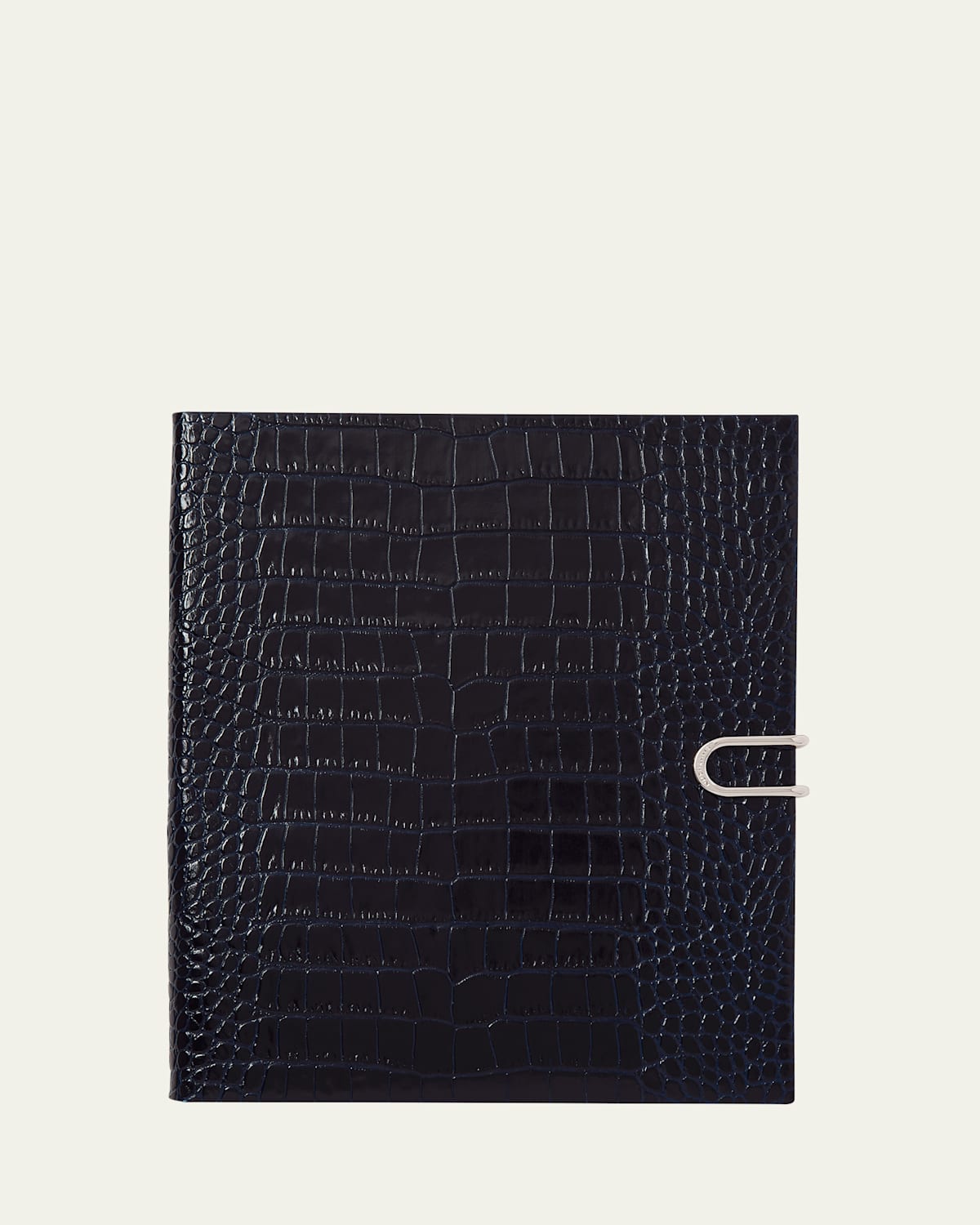 Smythson Portobello 2026 Weekly Vertical Agenda In Mara Croc-embossed Leather In Blue