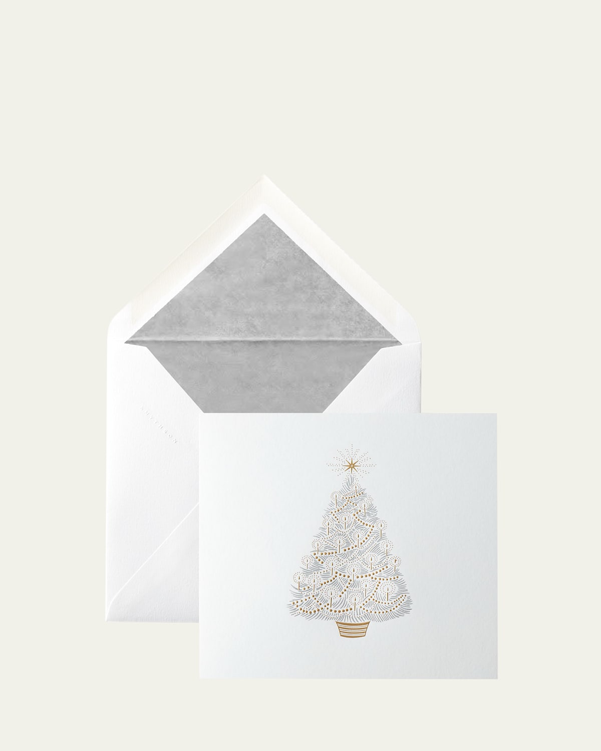 Smythson Metallic Tree Cards, Set Of 10