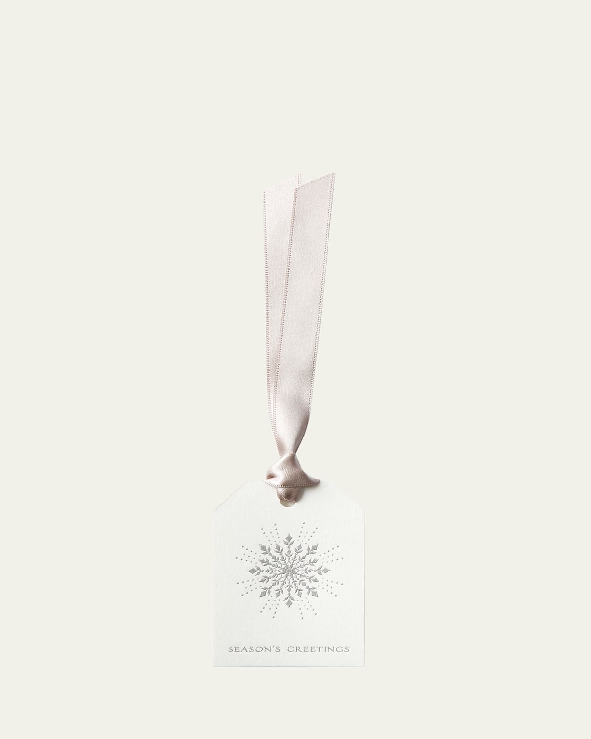 Smythson Season's Greetings Holiday Gift Tags, Set Of 10 In White