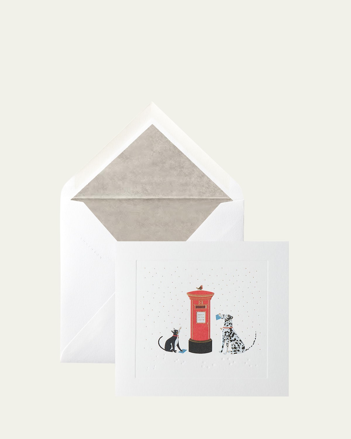 Smythson Postal Pet Cards, Set Of 10 In White