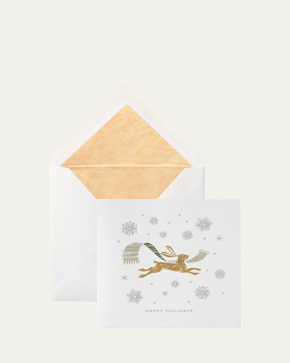 Smythson Happy Holidays Cards, Set Of 10 In White