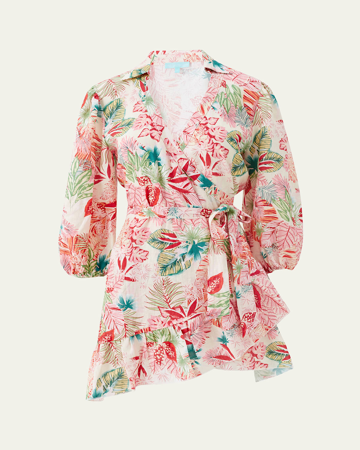 Melissa Odabash Izzy Wrap Mini Dress In Hawaiian