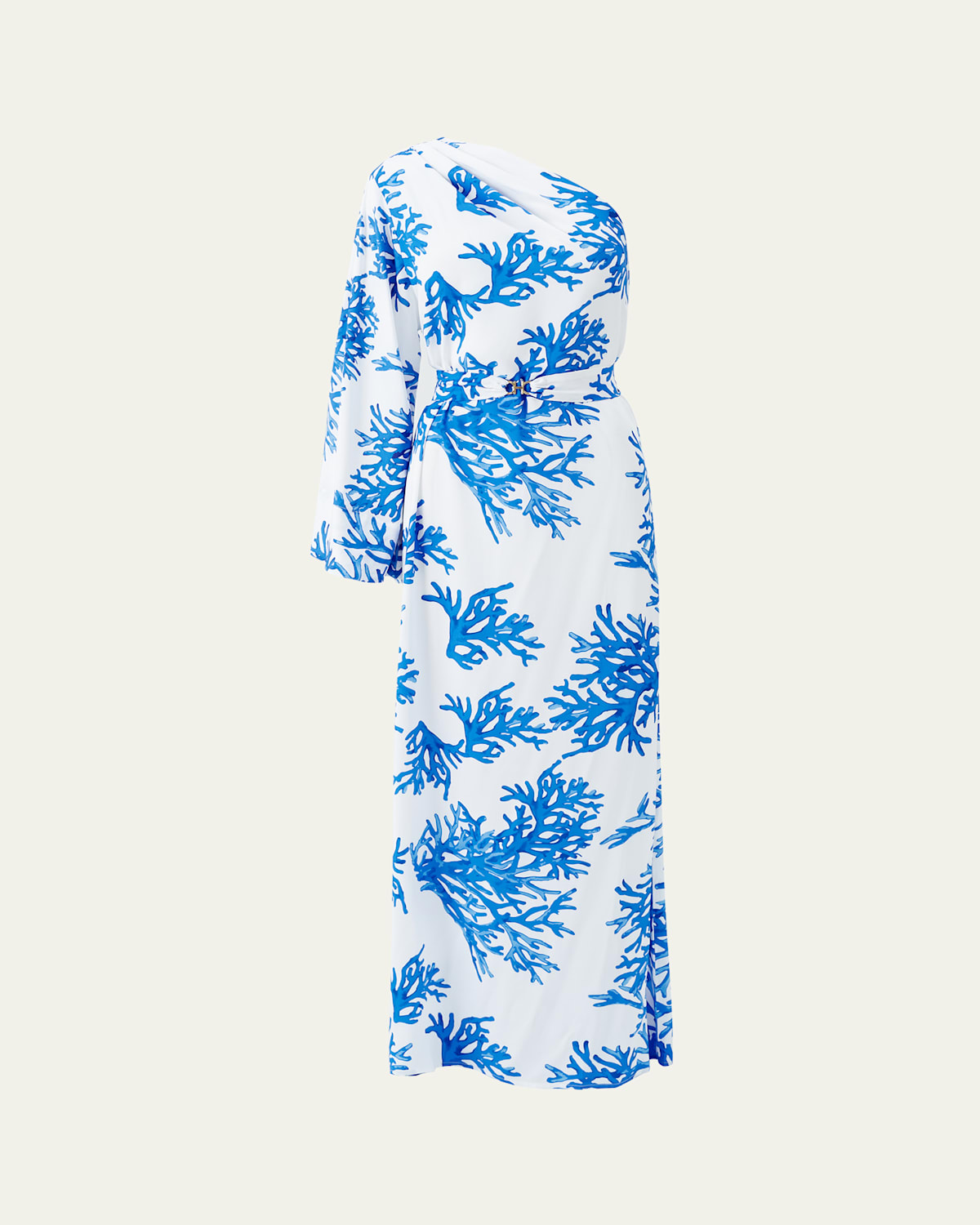 Melissa Odabash Lauren Asymmetric Maxi Dress In Coral