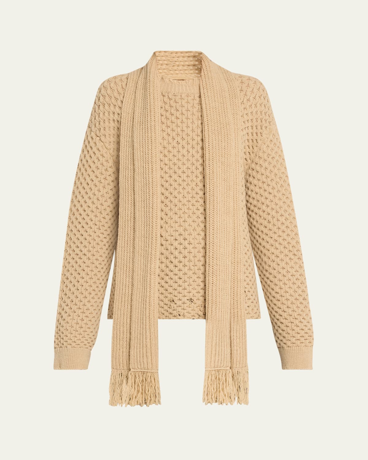 Crewneck Scarf Sweater