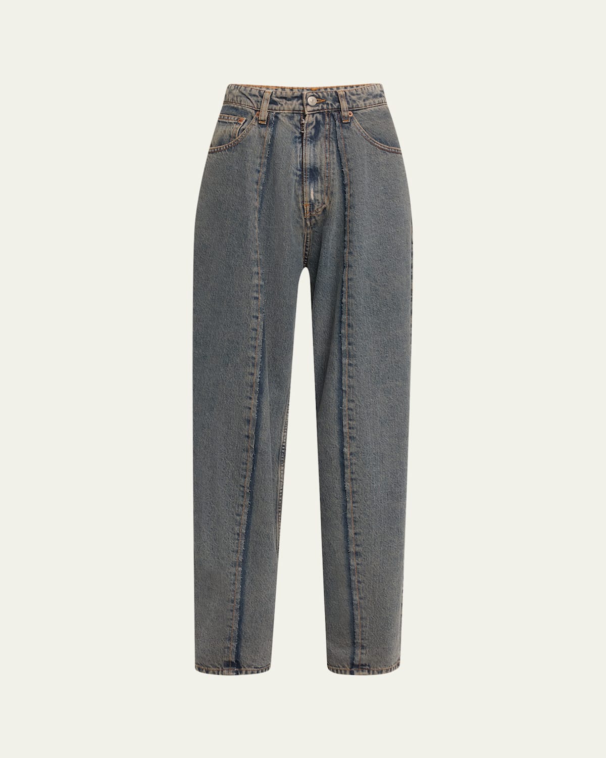 Mm6 Maison Margiela Seamed 5-pocket Jeans In Blue