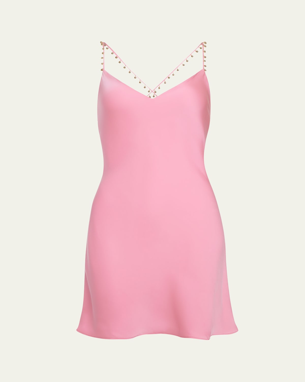 Ramy Brook Aria Satin Mini Dress In Pink