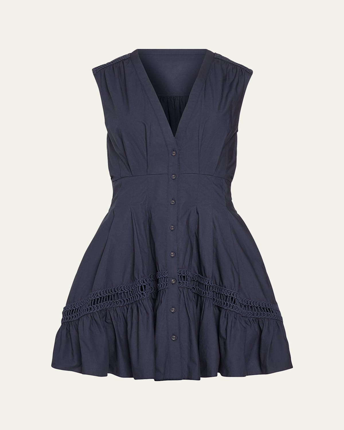 Ramy Brook Eloisa Button-front Mini Dress In Blue