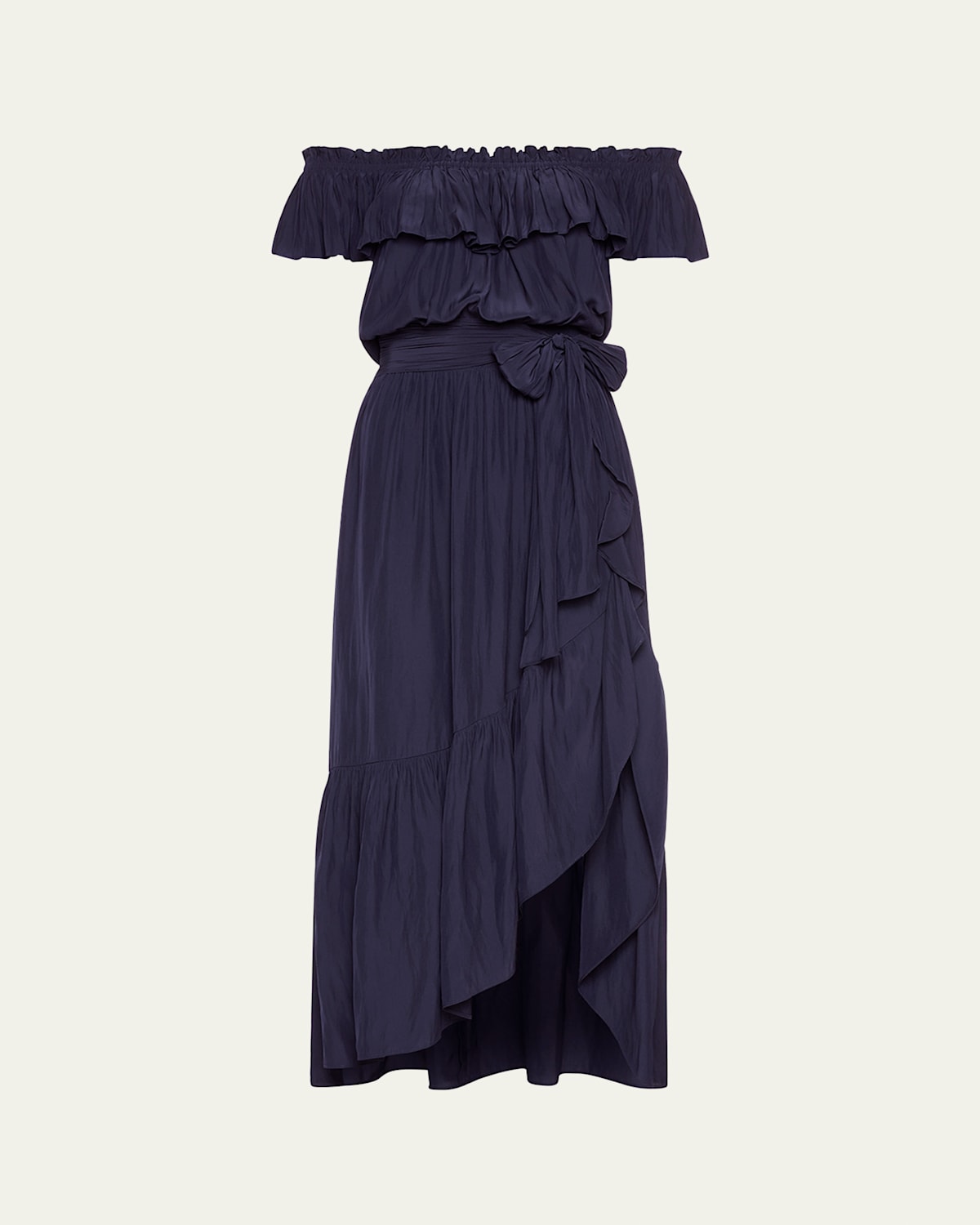 Ramy Brook Gloria Off-shoulder Midi Dress In Multi