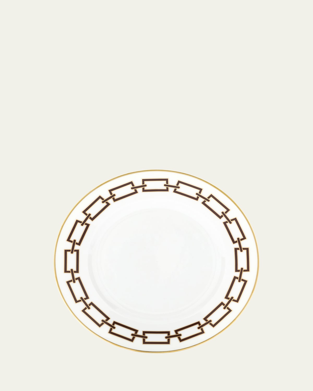 Ginori 1735 Catene Ebano Flat Dessert Plate In Catene Ebano