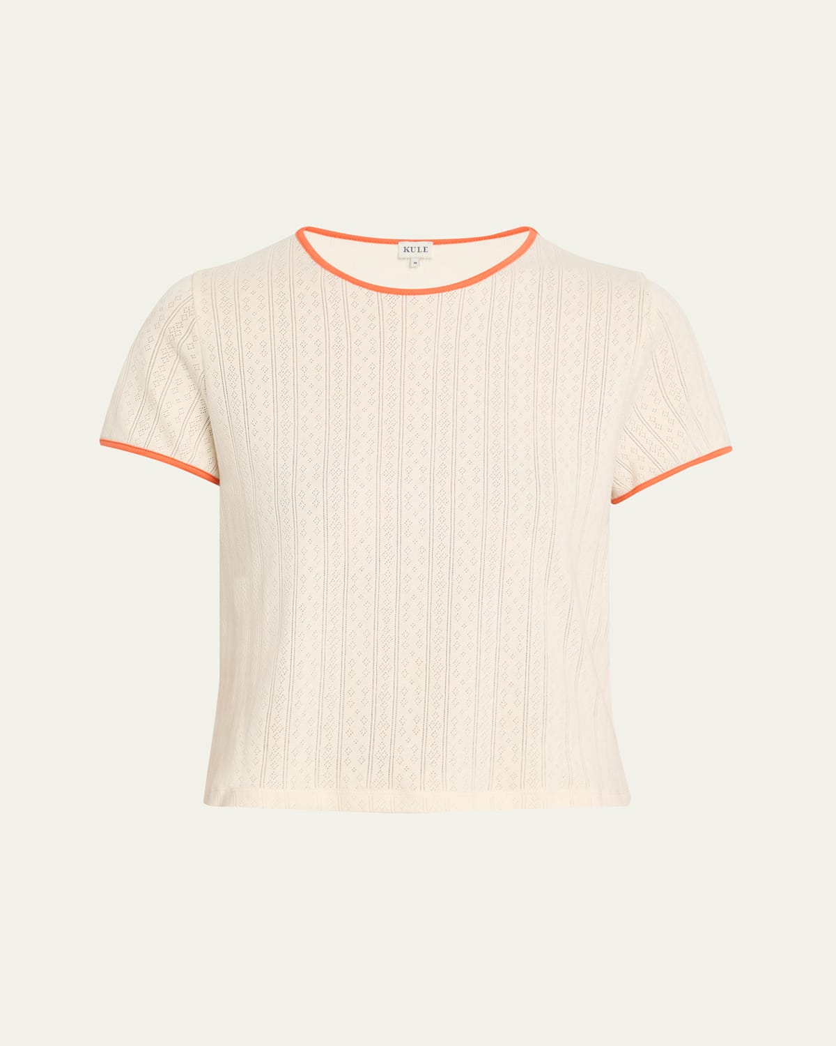 The Kara Pointelle-Knit T-Shirt