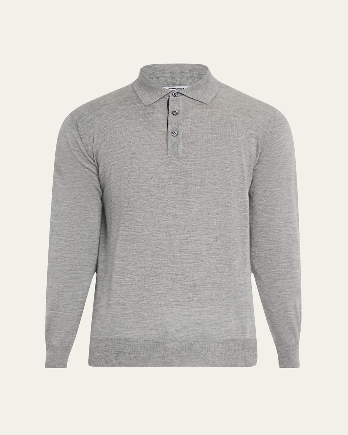 Men's Cashmere and Silk Polo Sweater
