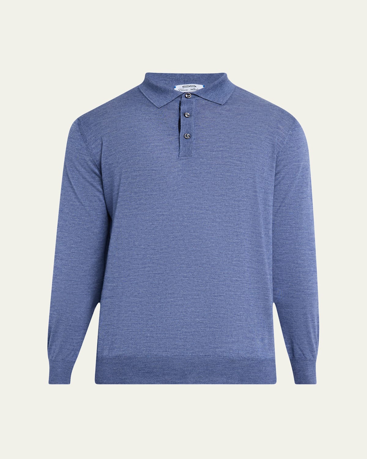 Men's Cashmere and Silk Polo Sweater